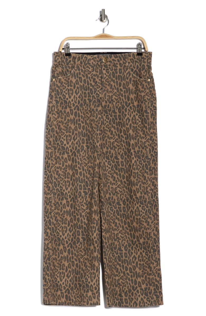 Democracy Leopard Print Wide Leg Jeans, Alternate, color, Brown/ Black Multi