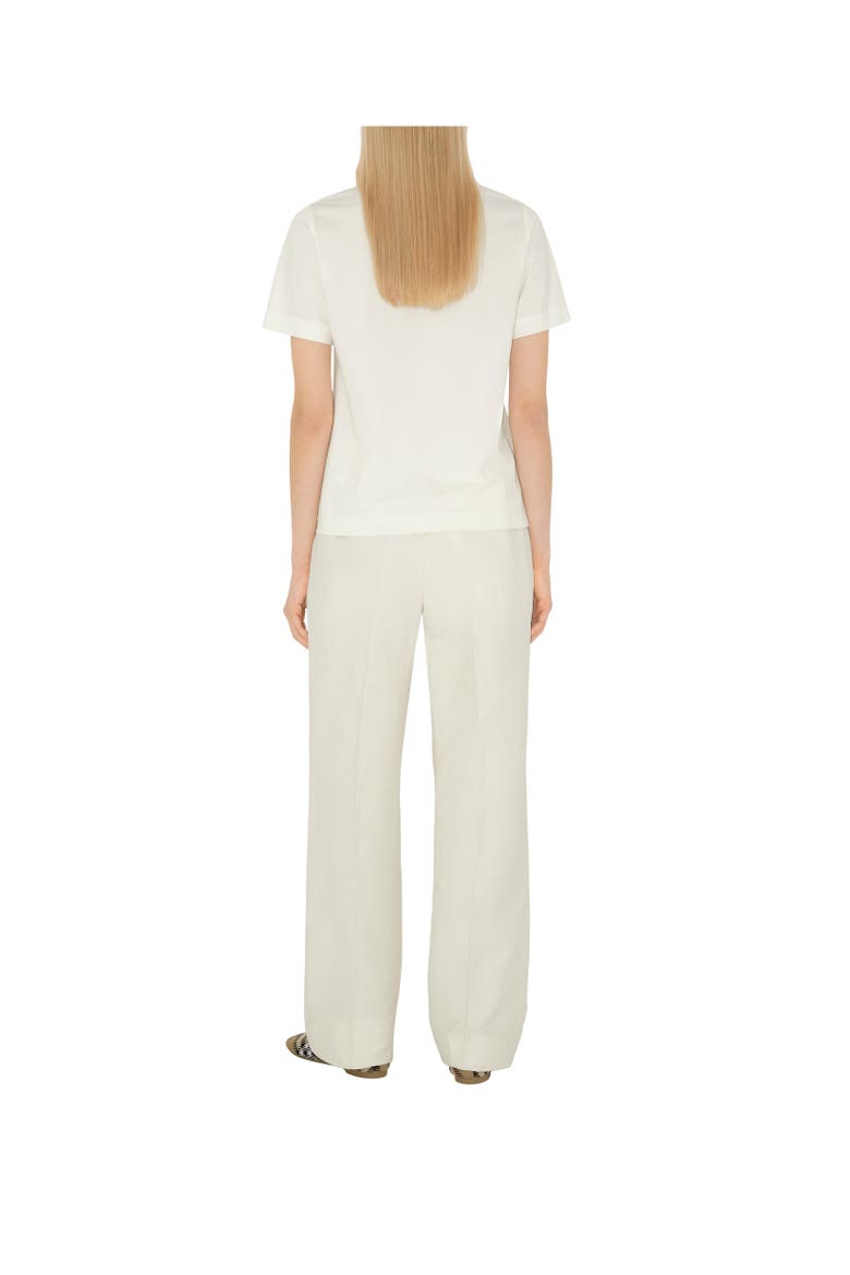 Check Label Cotton T-shirt, Alternate, color, Chalk white