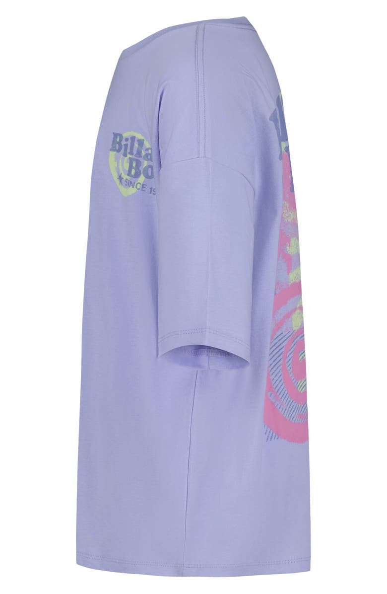 Billabong Kids' Sound Oversize Cotton Graphic T-Shirt, Alternate, color, Baby Lavender