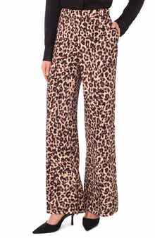 Ted Baker Leopard Print Bootcut Pants