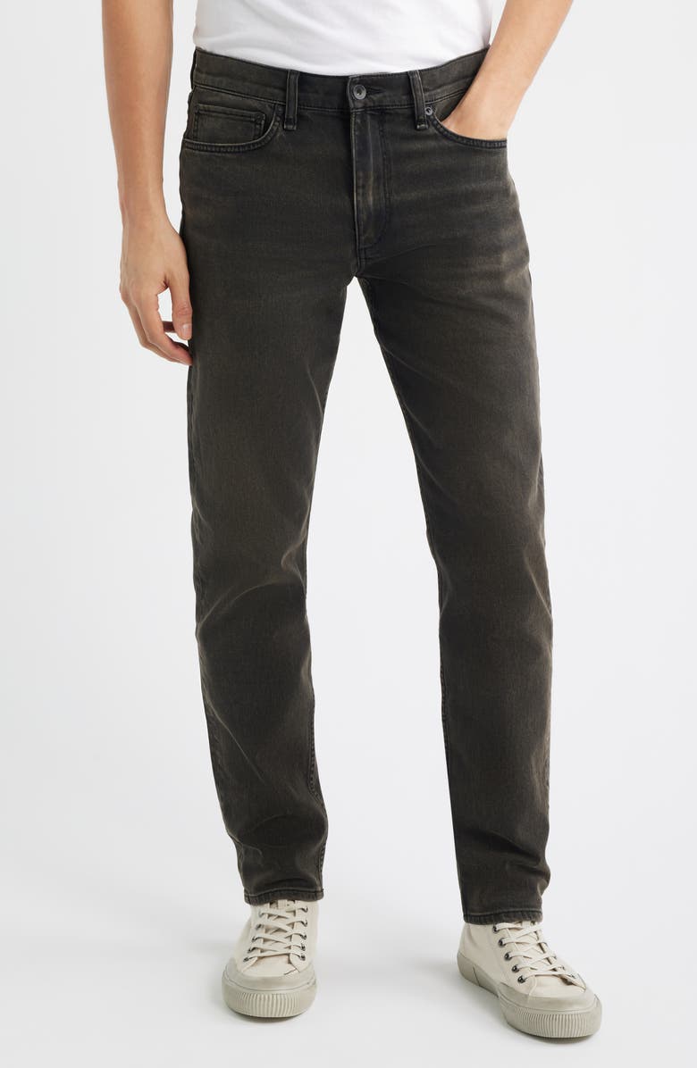 rag & bone Fit 2 Authentic Stretch Slim Fit Jeans, Main, color, Washed Black/ Brown