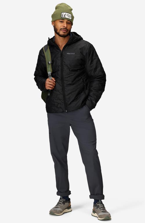 Marmot Monoquilt Zip Hoodie In Black