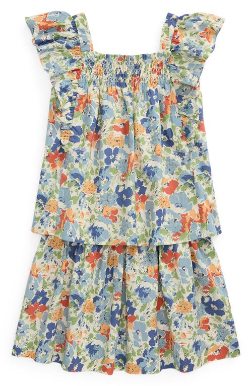 Polo Ralph Lauren Ralph Lauren Floral Smocked Cotton Top & Skirt Set