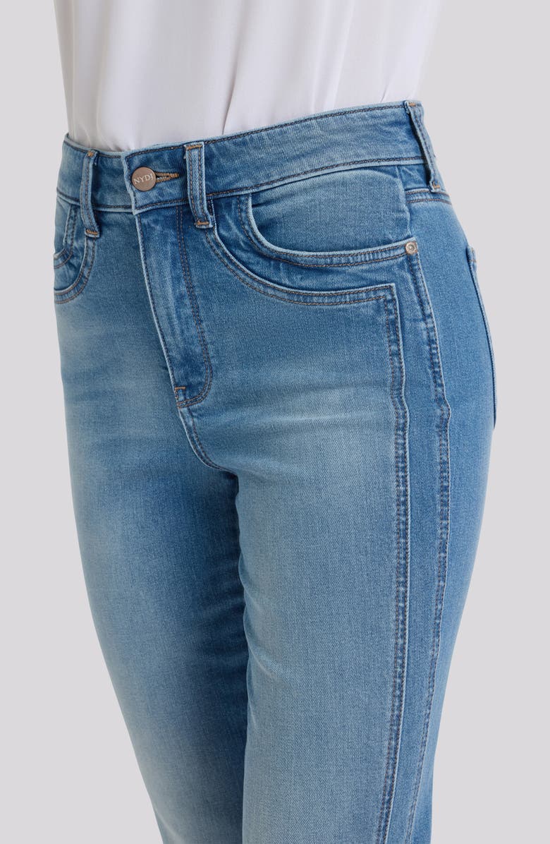 NYDJ Marilyn Paneled High Waist Ankle Straight Leg Jeans, Alternate, color, Port Sea