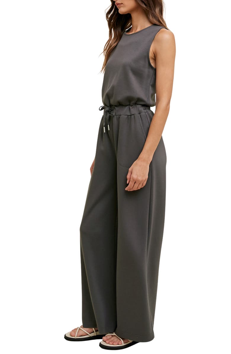 WISHLIST Wide Leg Scuba Jumpsuit, Alternate, color, 