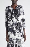 McQueen Floral Jacquard Crewneck Cardigan