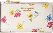 Kate Spade New York morgan tulip toss print soft leather bifold wallet