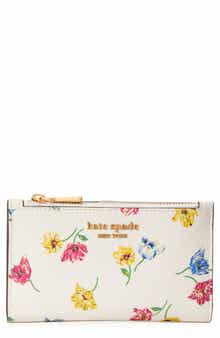 Kate Spade New York morgan tulip toss print soft leather bifold wallet