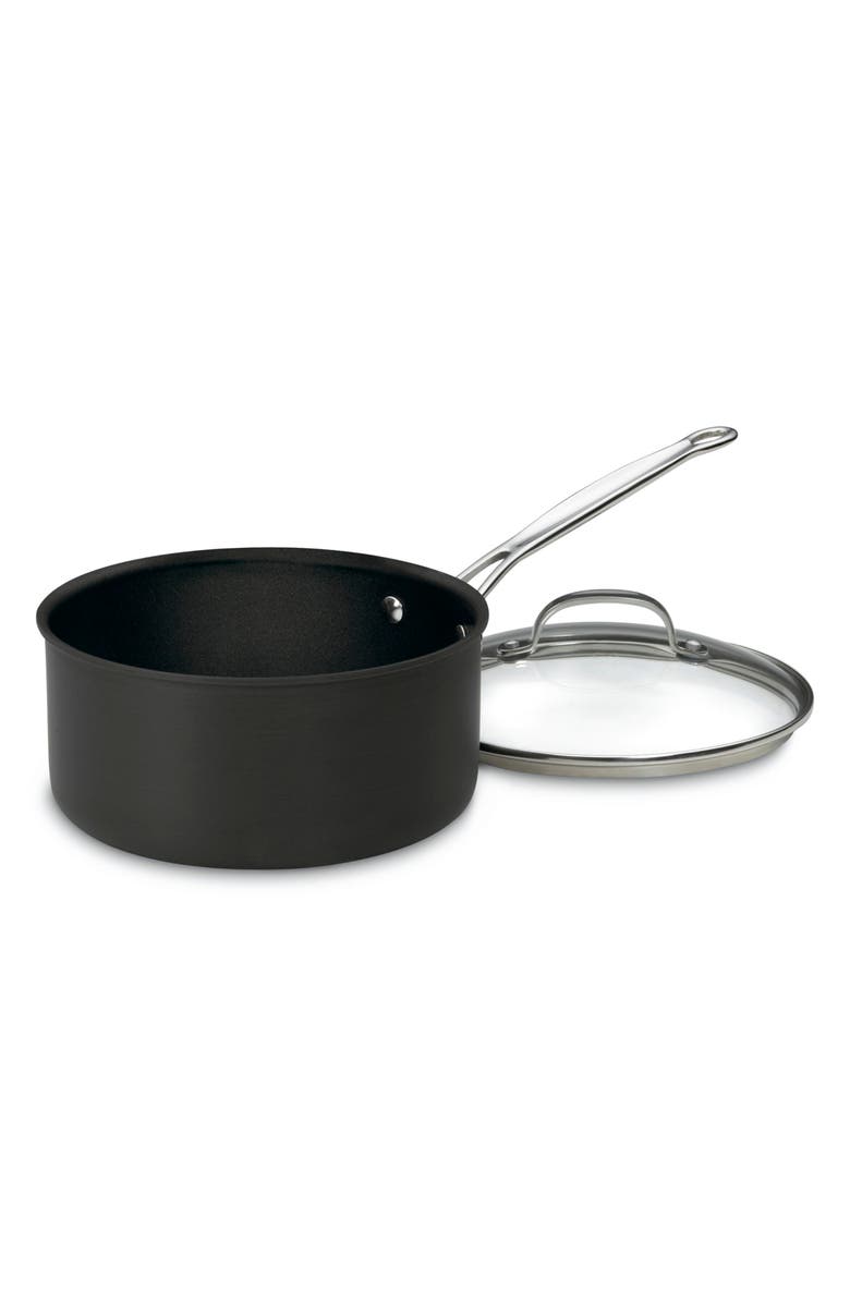 Cuisinart Chef's Classic 4-Quart Nonstick Hard Anodized Saucepan with Lid, Main, color, 