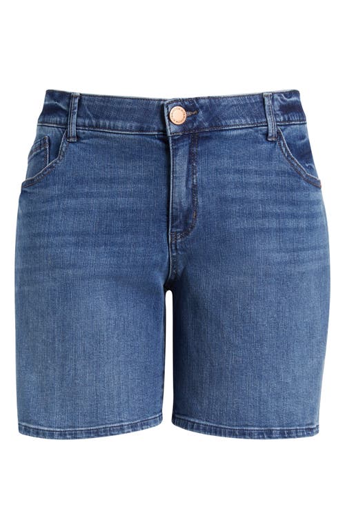 Wit & Wisdom High Waist Mid Thigh Relaxed Denim Shorts