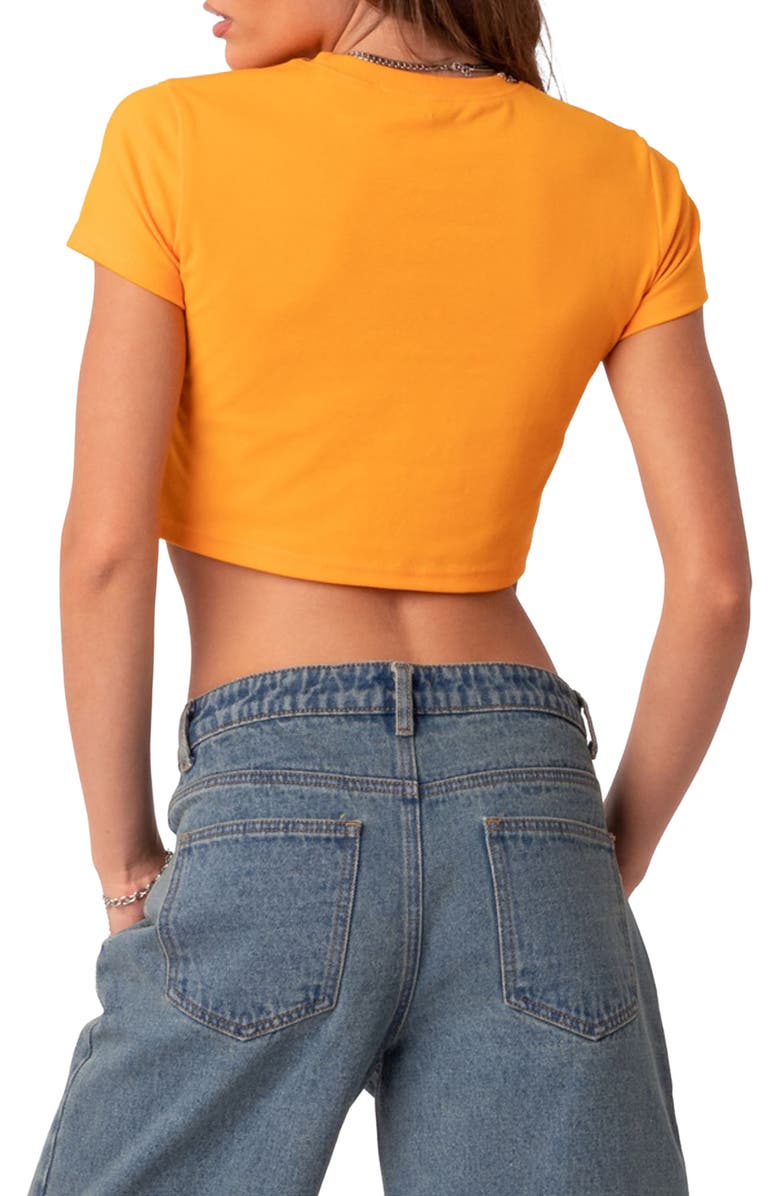 EDIKTED I Love Me Crop Graphic T-Shirt, Alternate, color, 