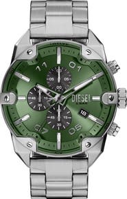 DIESEL® Spiked Chronograph Bracelet Watch, 49mm