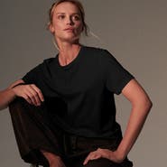 Majestic Filatures Lyocell Cotton Short Sleeve Semi Relaxed Crewneck T-Shirt