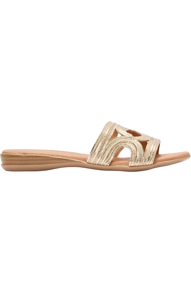 André Assous Nira Slide Sandal, Alternate, color, Platino