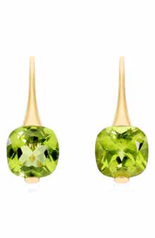 House of Frosted Peridot Drop Earrings