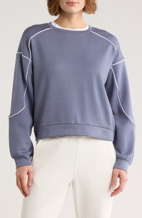 SoftSculpt Contrast Piped Sweatshirt