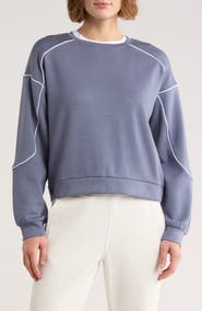 Jessica Simpson SoftSculpt Contrast Piped Sweatshirt