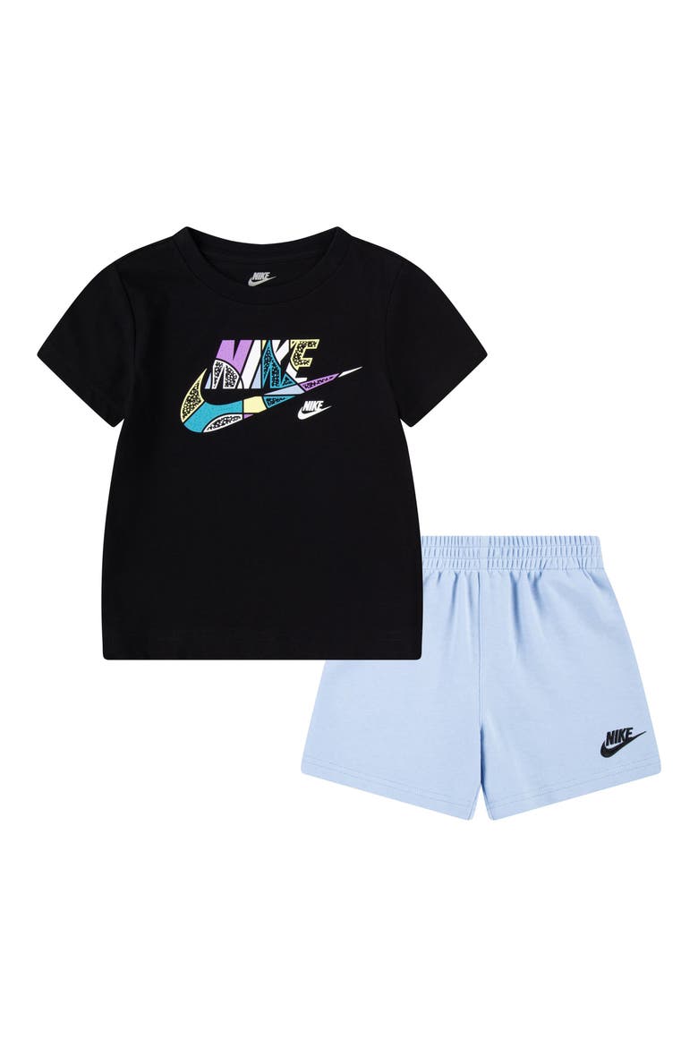 Kids' Logo Graphic T-Shirt & French Terry Shorts Set, Main, color, PSYCHIC BLUE