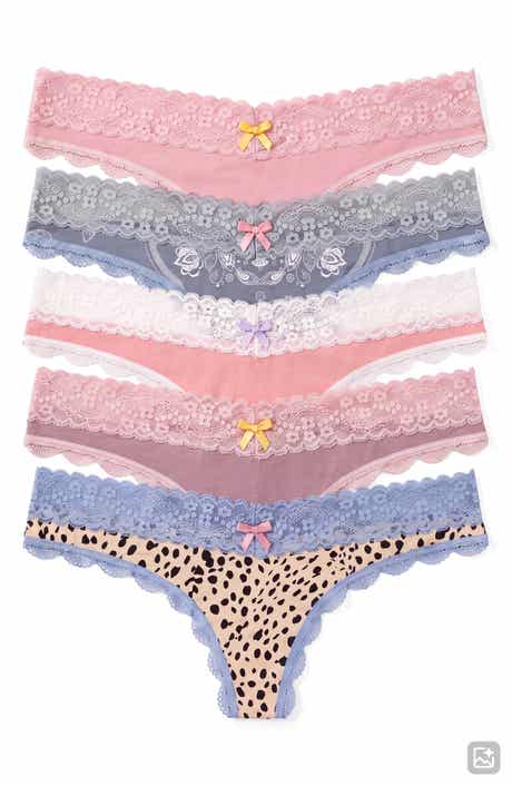 Honeydew Ahna Lace Trim Thong - Pack of 5