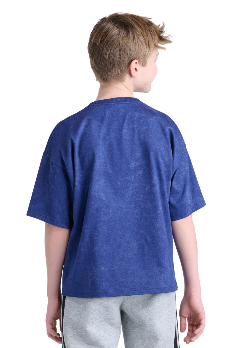 Kids' Football Graphic T-Shirt, Alternate, color, DARK BLUE