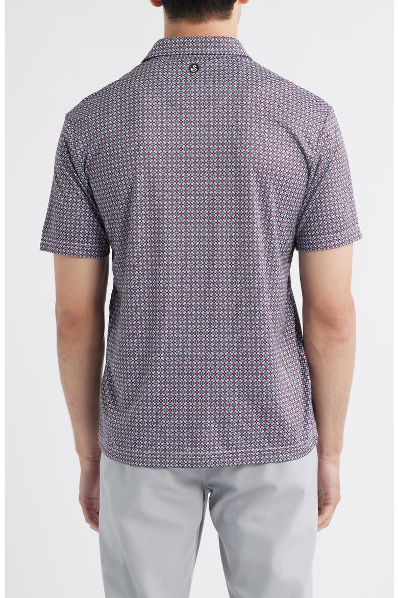 Rae Geo Print Performance Golf Polo, Alternate, color, MAROON