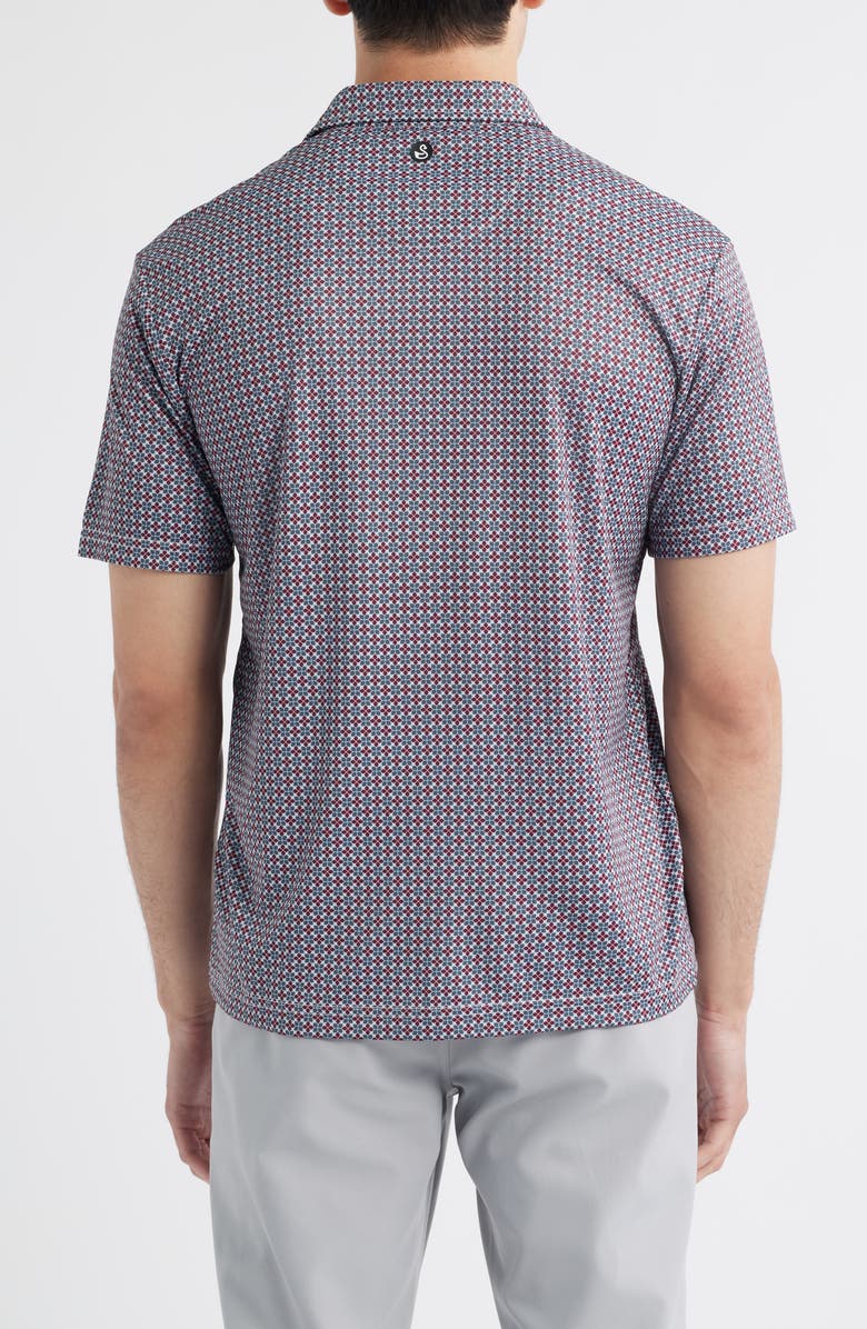 Swannies Rae Geo Print Golf Polo, Alternate, color, Maroon