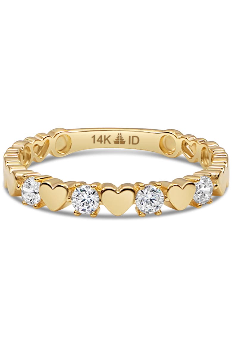 Sweet Heart Ring in 14K Gold with Cubic Zirconia, Main, color, Yellow Gold