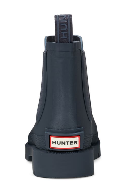 Hunter Orford Insulated Waterproof Chelsea Boot In Dark Blue