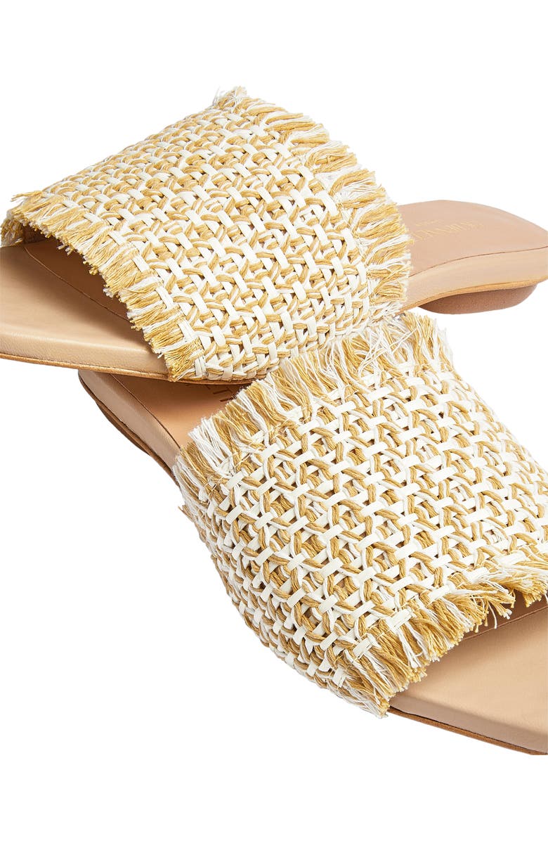 LK Bennett Meera Woven Raffia Slide Sandal, Alternate, color,
