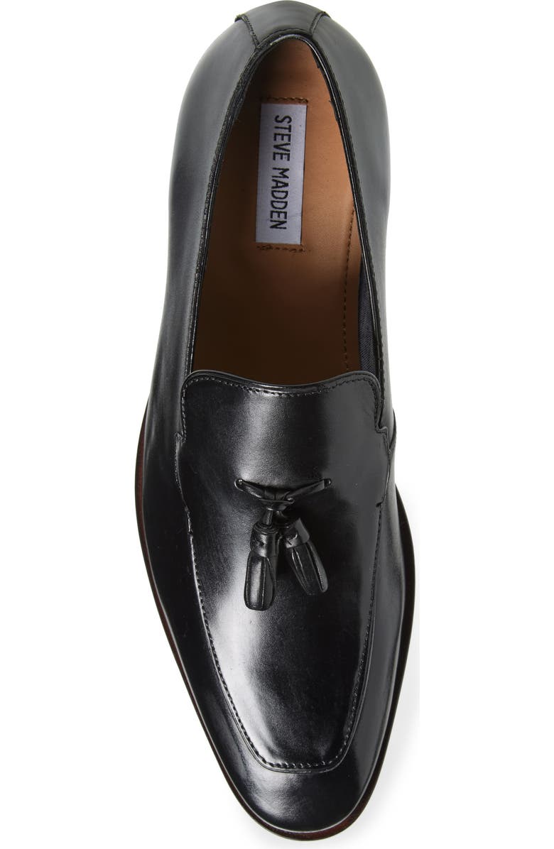 Steve Madden Hypens Tassel Loafer, Alternate, color, Black
