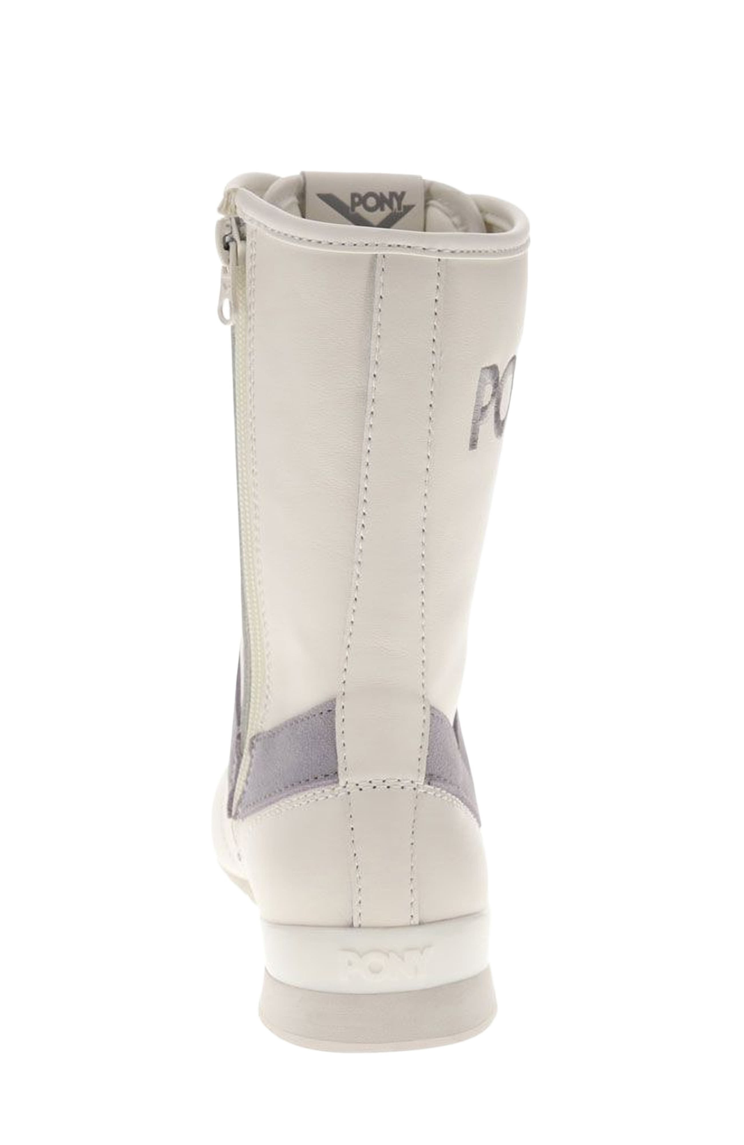 PONY KO-80 High Classic Sneakers, Alternate, color, Snow White/Grey