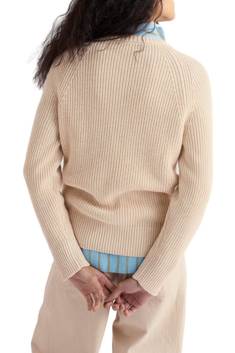 Potters Meadow Organic Cotton Cardigan, Alternate, color, CHALK