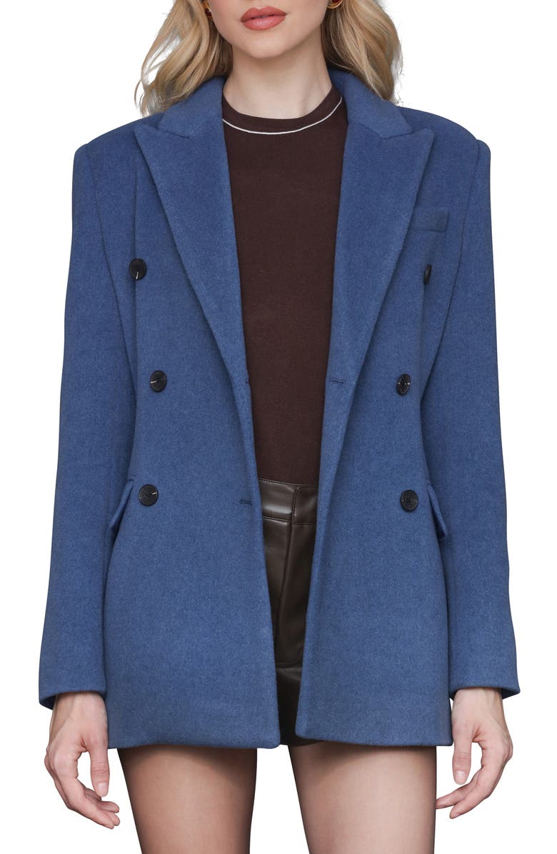 Avec Les Filles Hourglass Blazer Coat, Main, color, Bluestone