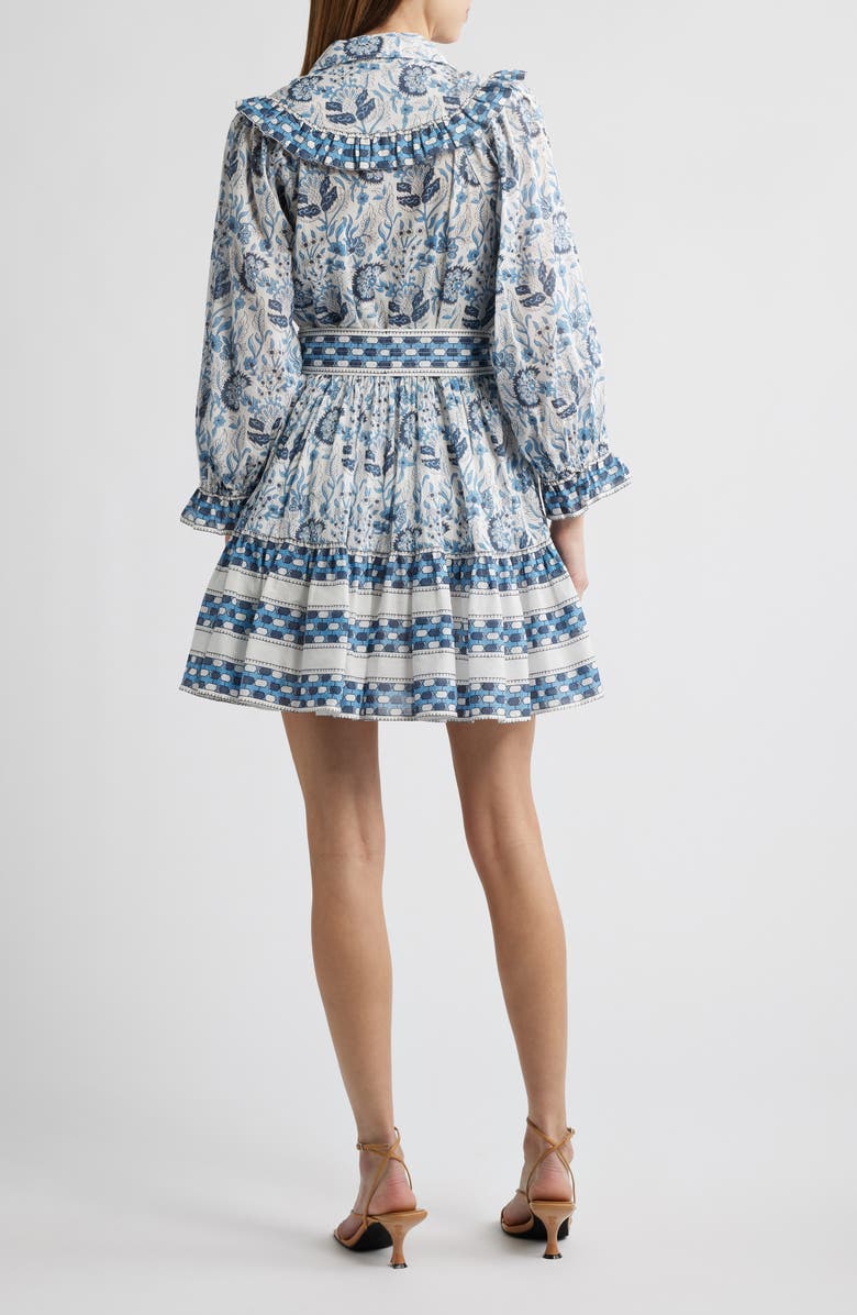 Cleobella Lotte Long Sleeve Mini Shirtdress, Alternate, color, 