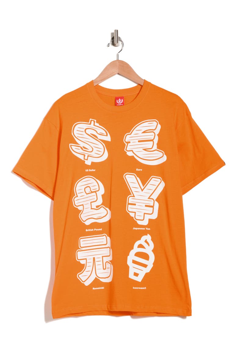 Currency Graphic T-Shirt, Alternate, color, BRIGHT MARIGOLD