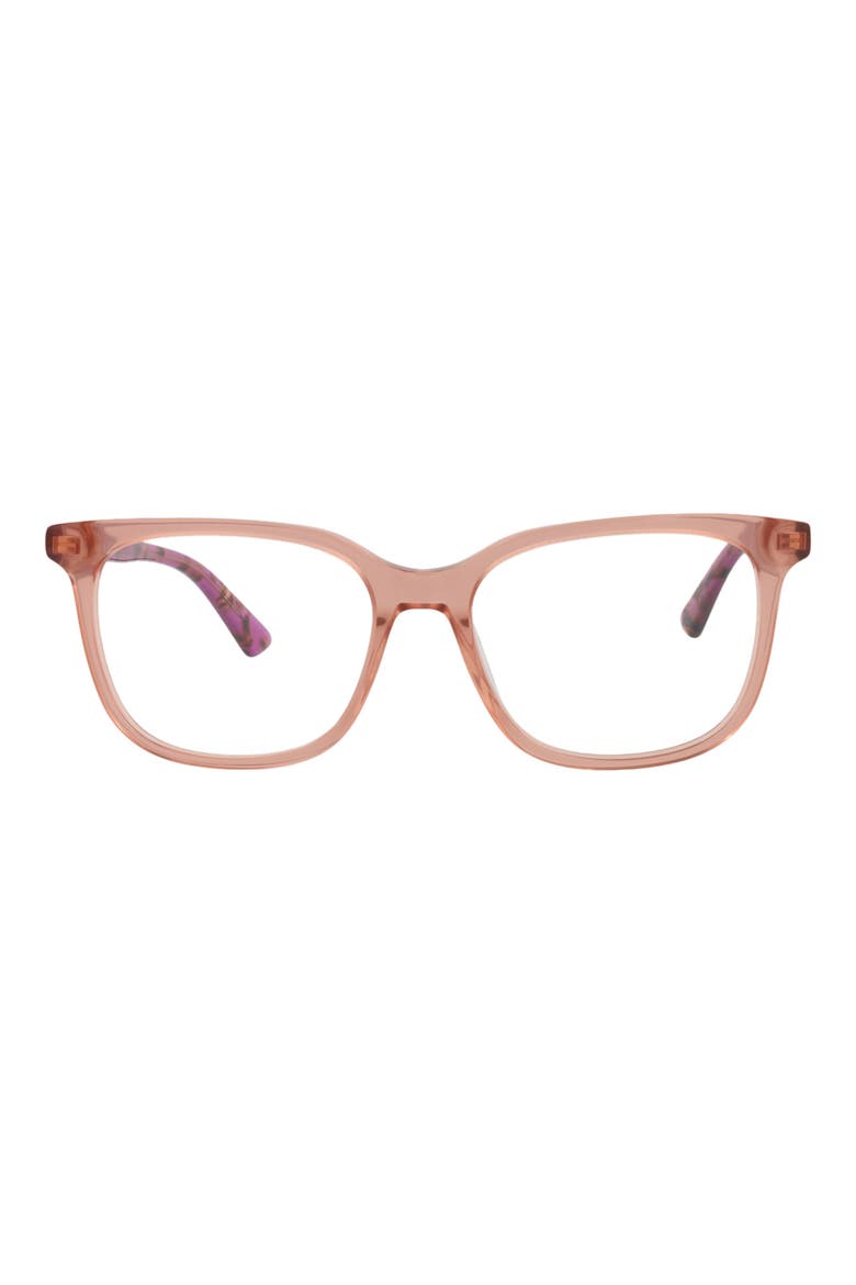 52mm Square Optical Glasses, Main, color, PINK HAVANA