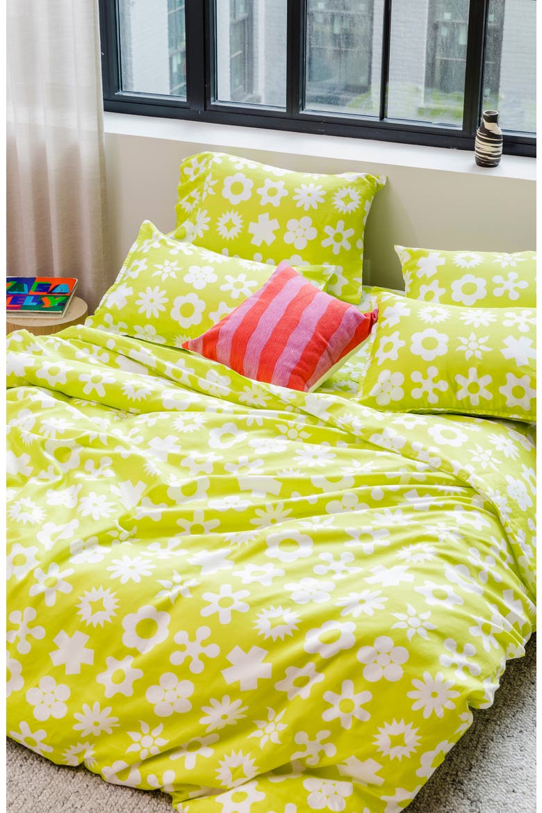 Wingdings Duvet Cover & Shams Set, Alternate, color, YELLOW