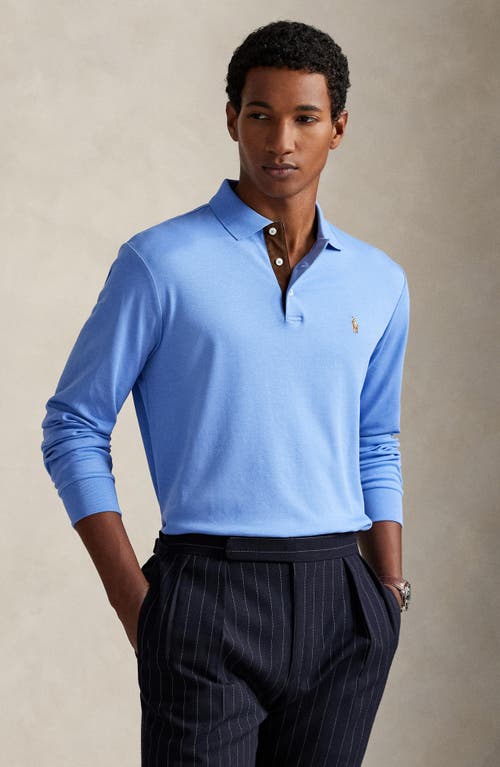 Polo Ralph Lauren Classic Fit Soft Cotton Long-sleeve Polo Shirt In Blue