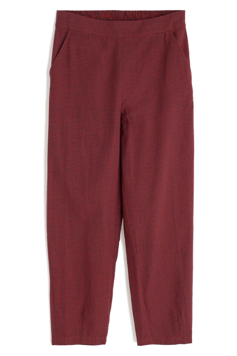 Vow Cave Organic Cotton Crop Tapered Pants, Alternate, color, FOREST GARDEN DARK CINNAMON