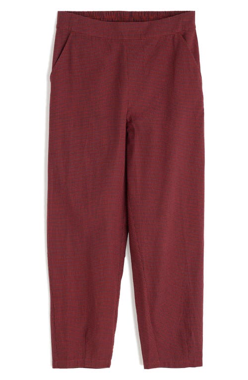 Seasalt Cornwall Vow Cave Organic Cotton Crop Tapered Pants In Burgundy