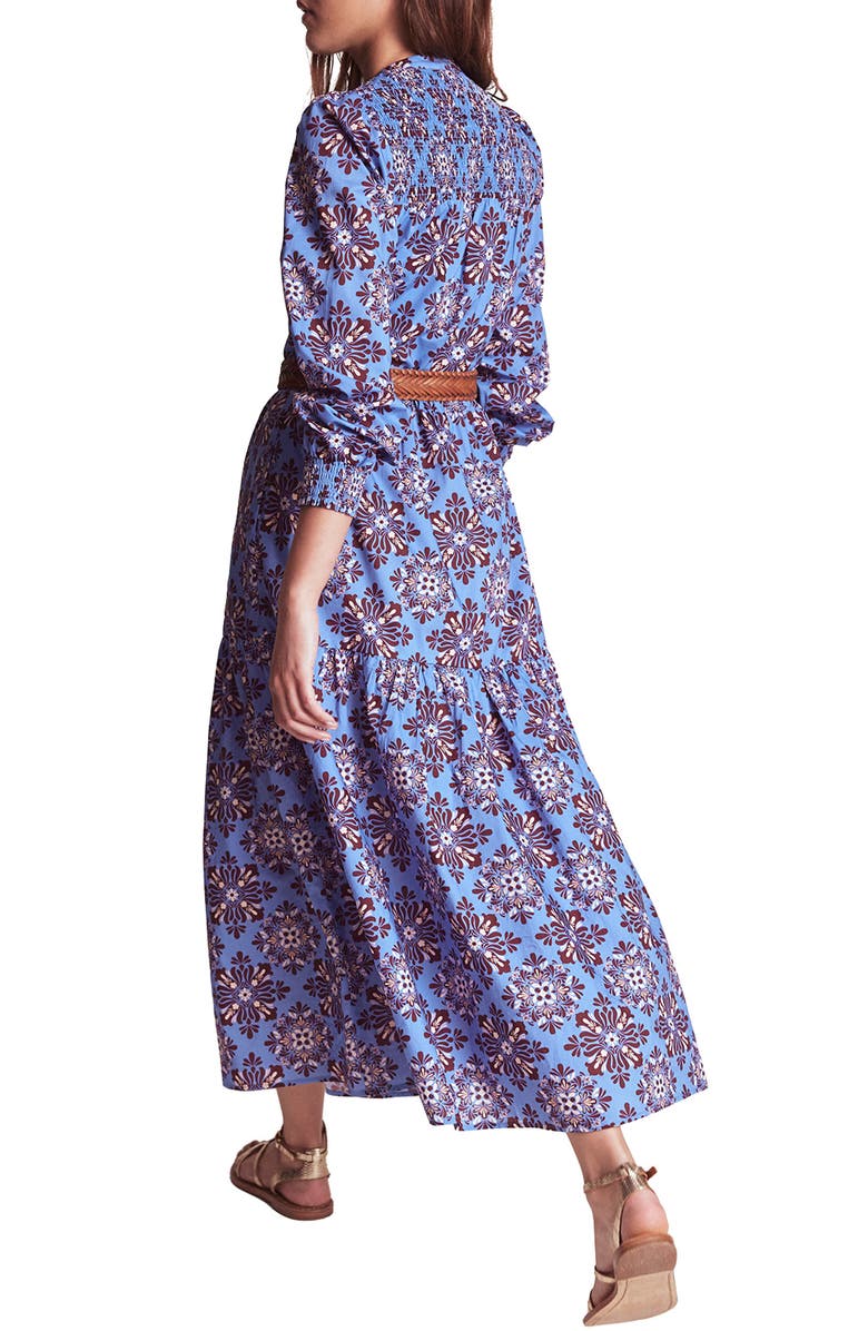 Boden Floral Print Smock Yoke Maxi Dress, Alternate, color,