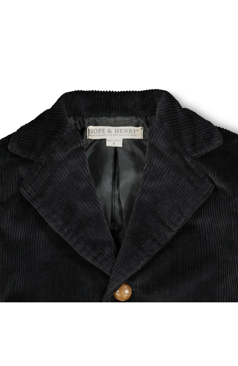 Hope & Henry Kids' Organic Corduroy Blazer, Alternate, color, Black Corduroy