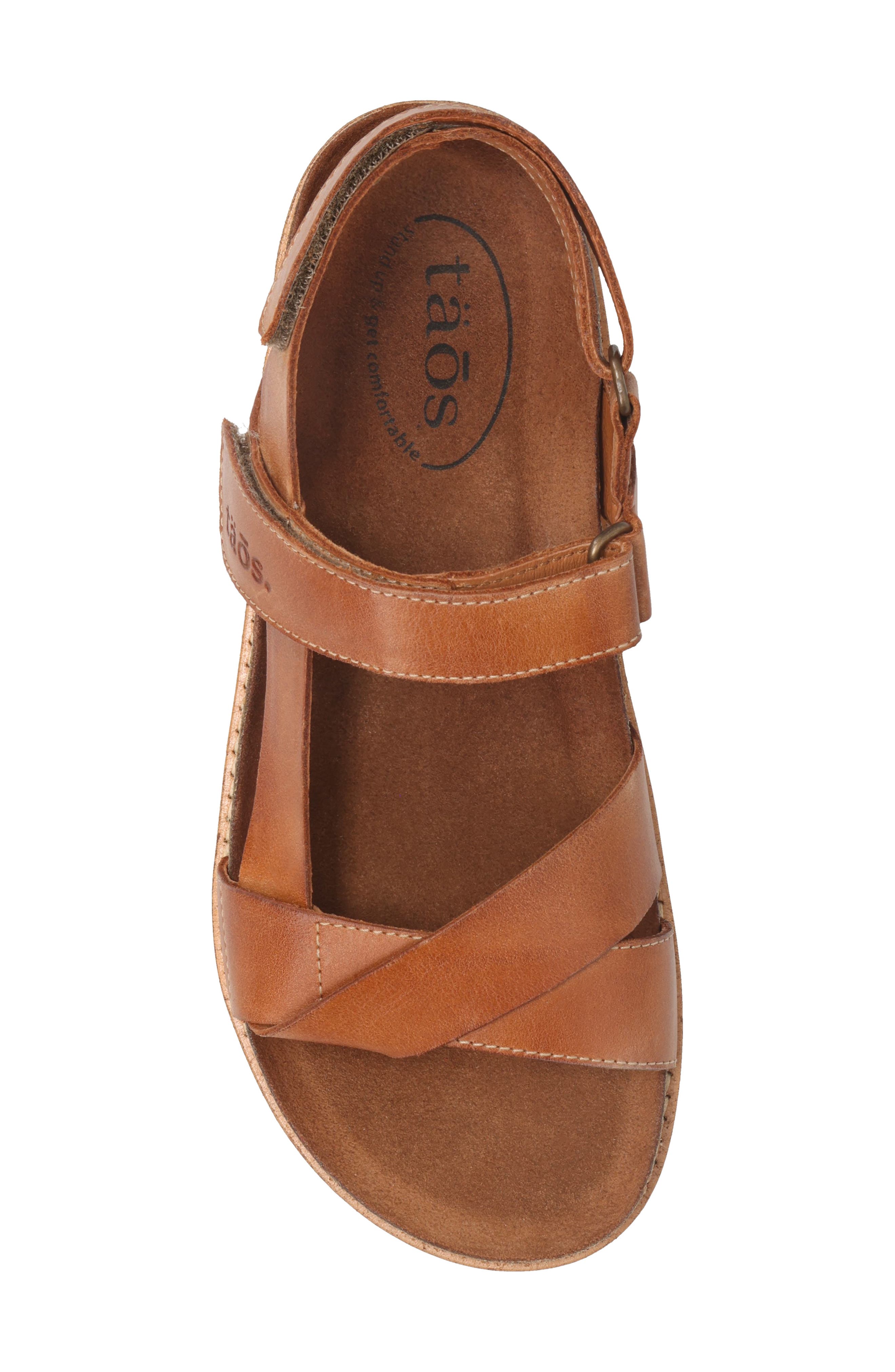 Sideways Sandal, Alternate, color, CARAMEL