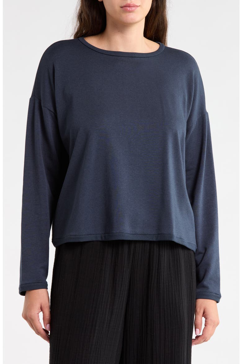 Boxy Terry Top, Main, color, DEEP ADRIATIC