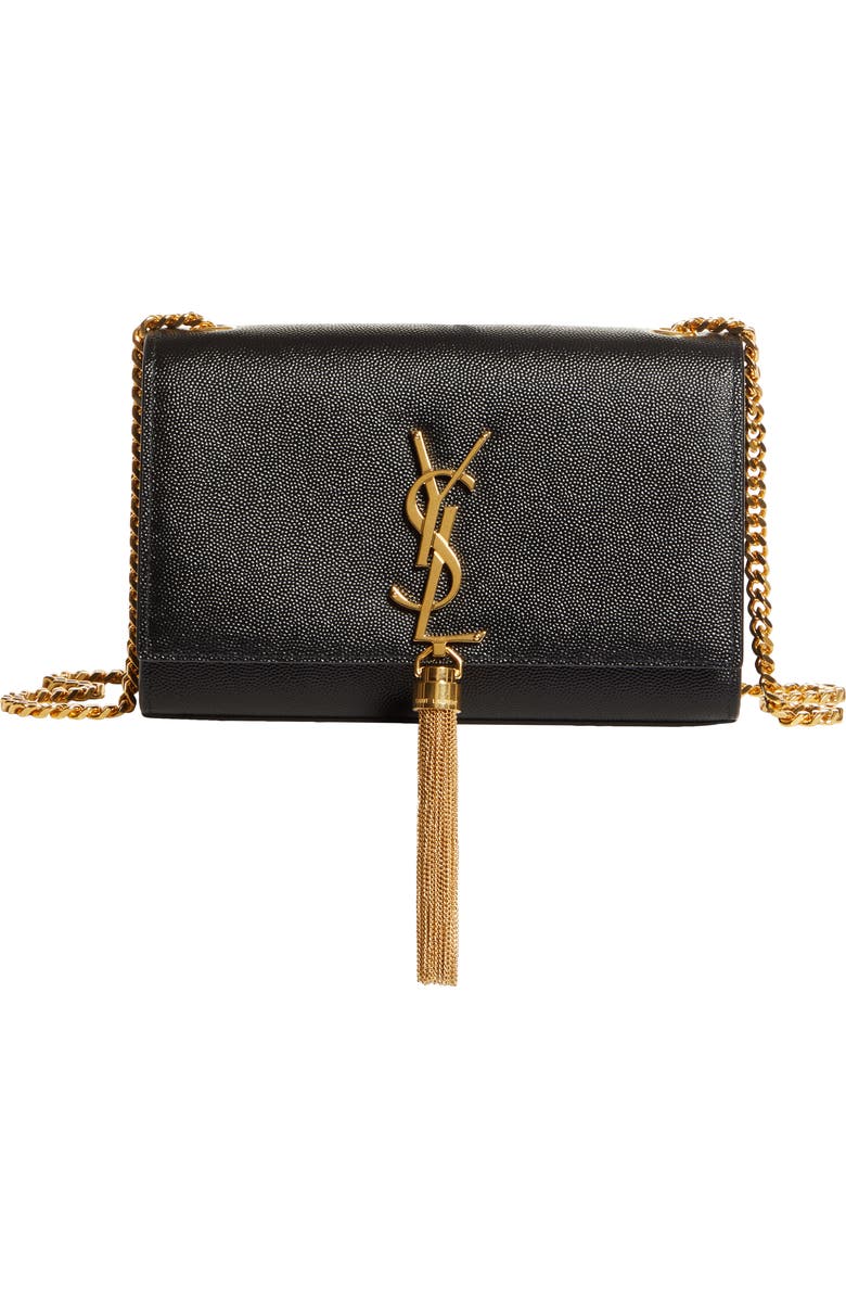 Saint Laurent Small Kate Textured Suede Shoulder Bag, Main, color,