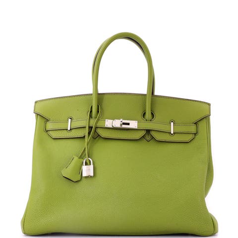 Birkin Handbag Verso Togo with Palladium Hardware 35