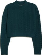 MPG Cable Knit Crop Sweater