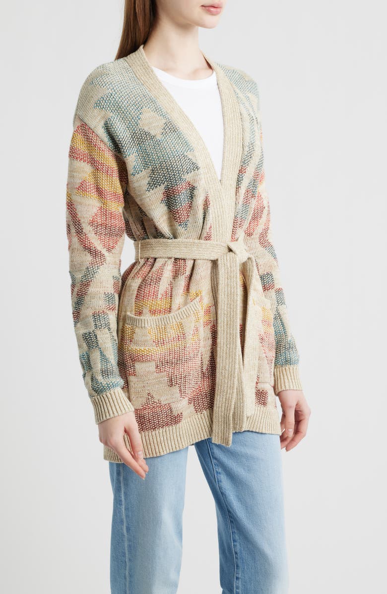 Pendleton Cheyenne Jacquard Cotton Wrap Cardigan, Alternate, color, 