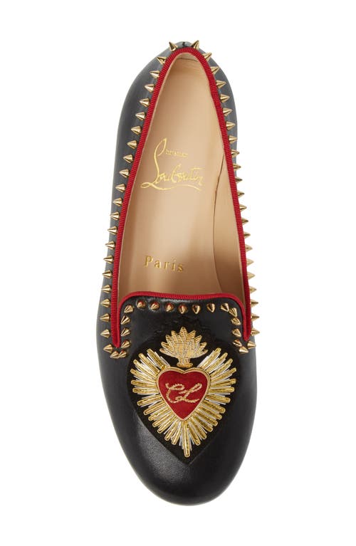 Christian Louboutin Mi Corazon Smoking Flat In Black