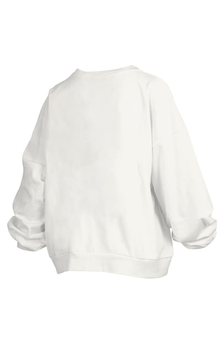 PRESSBOX Women's Pressbox White Nebraska Huskers Janice Retro Logo Oversized Pullover Sweatshirt, Alternate, color, White